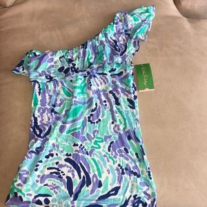 Lilly Pultizer One Shoulder Top